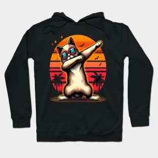 retro vintage dabbing Cat glasses Hoodie